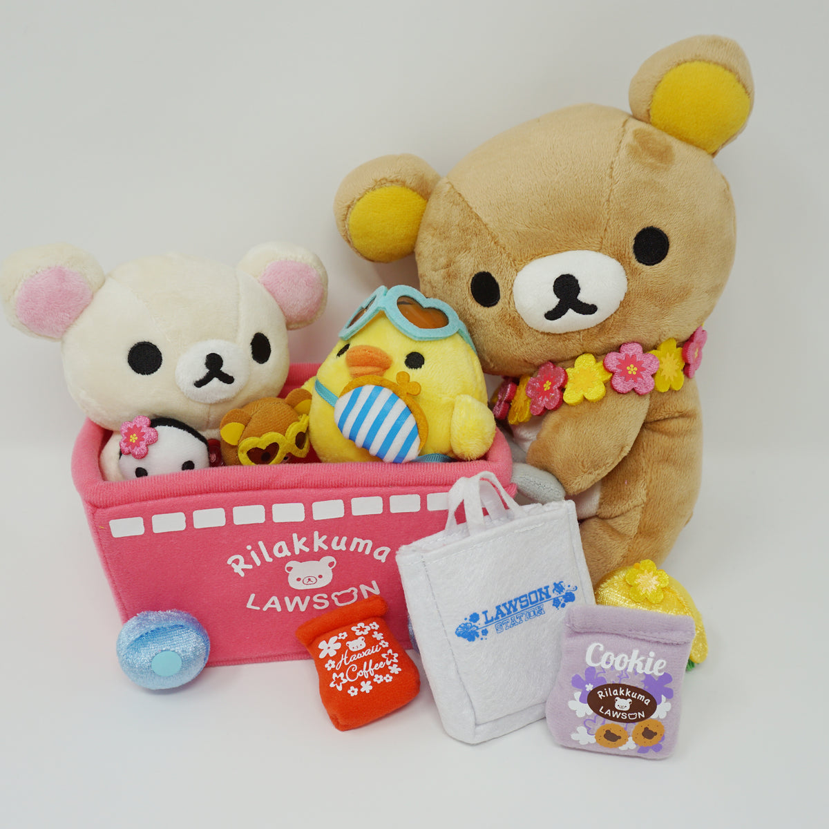 Rare Rilakkuma Shopping Cart on sale Lawson Hawaii Plush Set