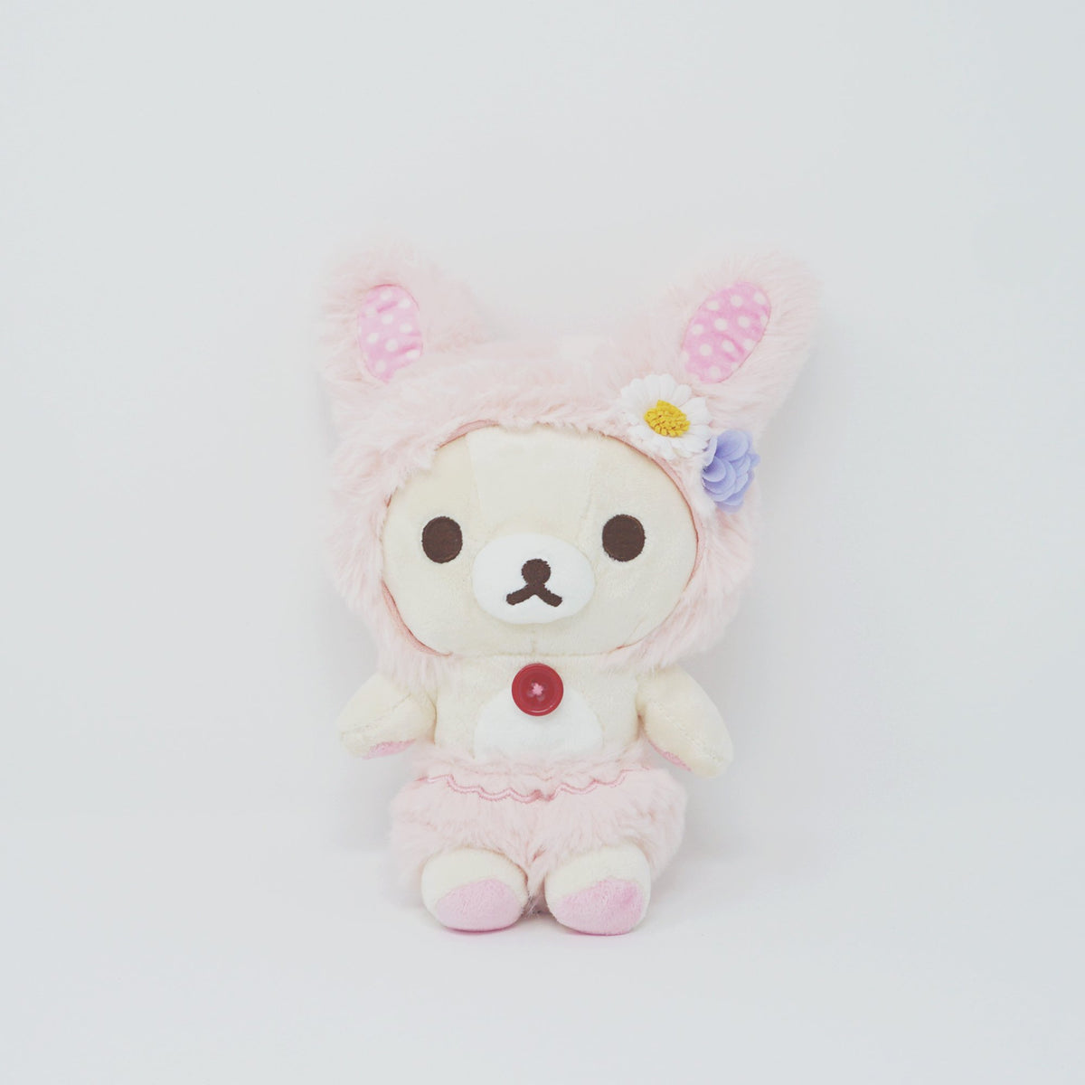 Rare korilakkuma plush rainbow polka dots pajama rilakkuma bunny rabbit factory pink