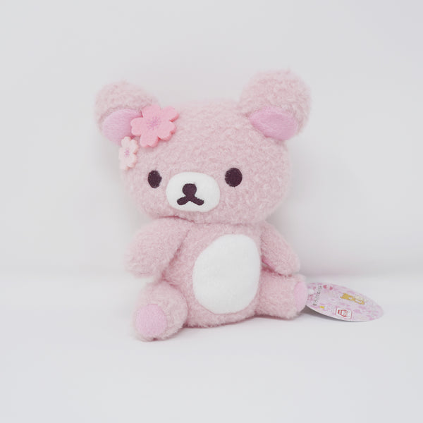 Fuzzy Rilakkuma Sitting Plush - Sakura (Cherry Blossom) - San-X