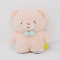 2020 Fuzzy Pink Bear Blue Bow Plush - Fuwafuwa Tatton -  Sun Lemon