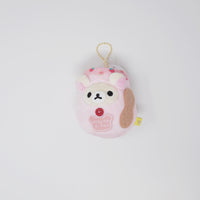 2023 Strawberry Yogurt Korilakkuma Plush Keychain - Dagashi Series Rilakkuma - San-X