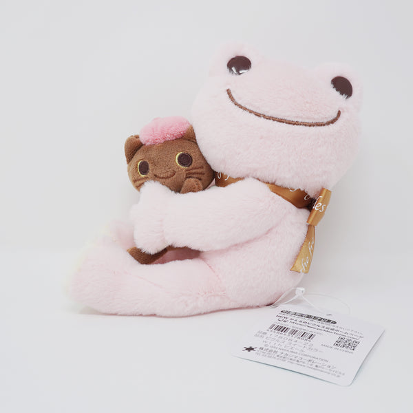 Pink Pickles Sitting with Pierre the Cat Plush - Pickles the Frog - Nakajima