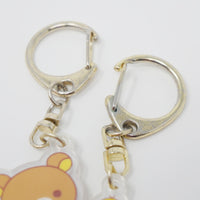 (No Tags) 2020 Lemon Pair Rilakkuma & Kiiroitori Keychain - Relax with Fruits Rilakkuma - San-X