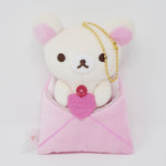 (No Tags) 2019 Korilakkuma Mini in Heart Envelope Plush Keychain - Rilakkuma Love Letter- San-X