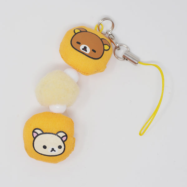 Mini Rilakkuma & Korilakkuma Dango Prize Plush Phone Strap - San-X