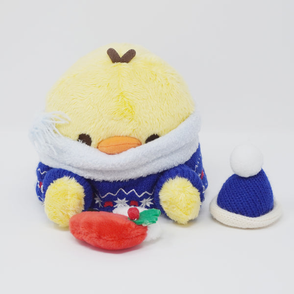 (Detached Items, No Tags) 2020 Kiiroitori Christmas Sweater Plush - Rilakkuma Store Limited - San-X