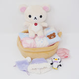 (No Packaging) 2016 Korilakkuma Sleepover Plush Set - Rilakkuma Chairoikoguma Winter Glove Gift Theme - San-X