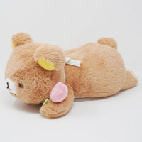 2021 Rilakkuma Lying Fuzzy Plush with Tulip - Chairoikoguma's Friend Theme - San-X