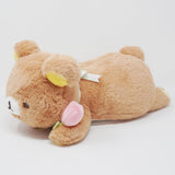 2021 Rilakkuma Lying Fuzzy Plush with Tulip - Chairoikoguma's Friend Theme - San-X