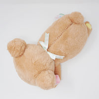 2021 Rilakkuma Lying Fuzzy Plush with Tulip - Chairoikoguma's Friend Theme - San-X