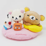 (No Tags) 2005 "Korilakkuma's Mischief" Rilakkuma & Korilakkuma on Cushion Plush Set - Rilakkuma Vol. 3 - San-X