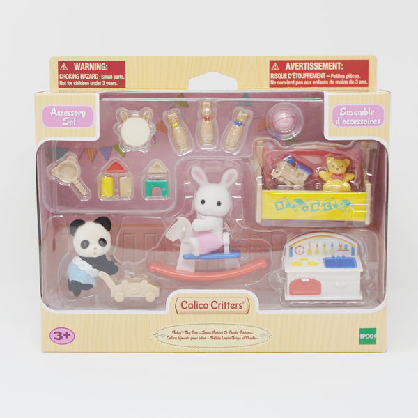 Baby's Toy Box Set - Snow Rabbit Bunny & Panda Babies - Calico Critter ...