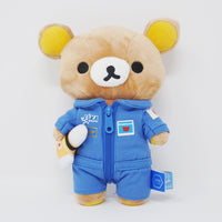 (No Tags) 2015 Rilakkuma JAXA Uniform with Rocket Plush - San-X