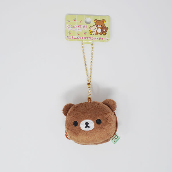 2016 Chairoikoguma Mini Plush Zipper Pouch Keychain - Rilakkuma San-X