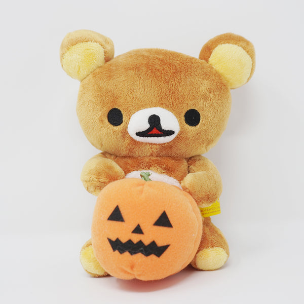 (No Tags) 2006 Rilakkuma with Pumpkin Prize Plush - Halloween San-X