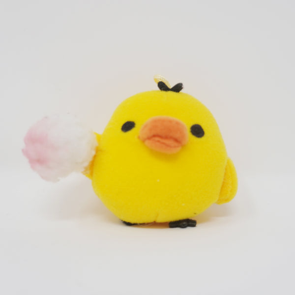 (No Tags, No Chain) 2010 Kiiroitori with Cotton Candy Prize Plush Keychain - Rilakkuma San-X