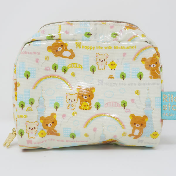 (No Tags) 2012 Happy Life with Rilakkuma Zipper Pouch - Tokyo Skytree Store Limited - San-X