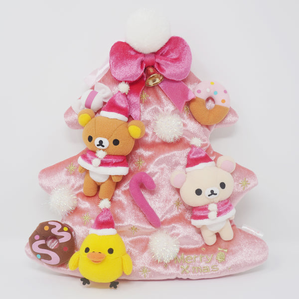 2008 Pink Christmas Tree Plush Decoration Set - Christmas Store Limited Rilakkuma - San-X