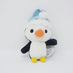 2008 Penguin Sparkling Pastel Blue Hat Prize Plush - Christmas Rilakkuma - San-X