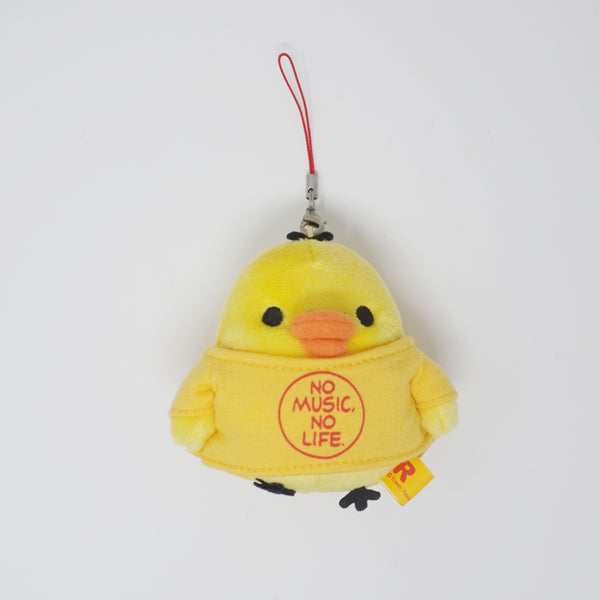 (No Tags) 2010 Kiiroitori No Music No Life Shirt Plush Keychain - Rilakkuma x Tower Records - San-X