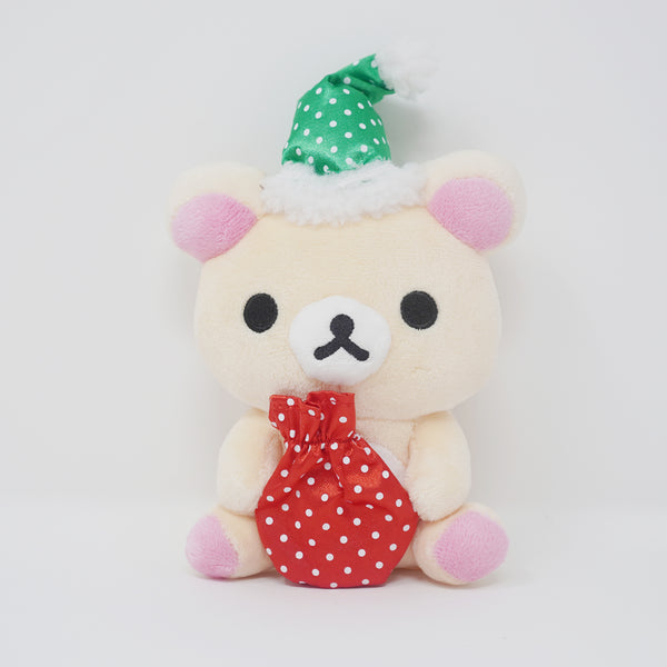 (No Tags) 2012 Korilakkuma Sitting Prize Plush - Polka Dot Christmas Rilakkuma - San-X