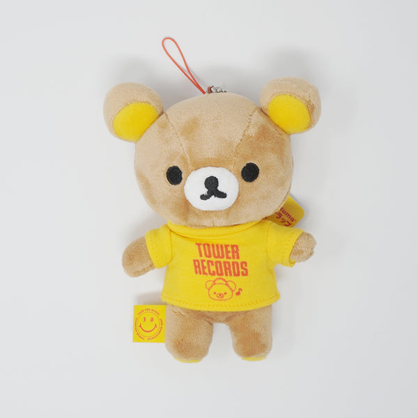 2009 Rilakkuma No Music No Life Shirt Plush Keychain - Rilakkuma x Tower Records - San-X