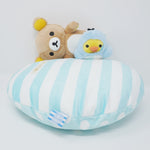 (No Tags) 2014 Rilakkuma & Kiiroitori Plush Cushion Set - Shima Shima Lawson Loppi Limited - San-X