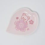 2020 Korilakkuma on Sakura Pink Cherry Blossom Plate - Rilakkuma San-X Prize