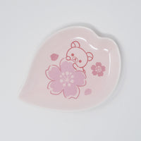 2020 Korilakkuma on Sakura Pink Cherry Blossom Plate - Rilakkuma San-X Prize