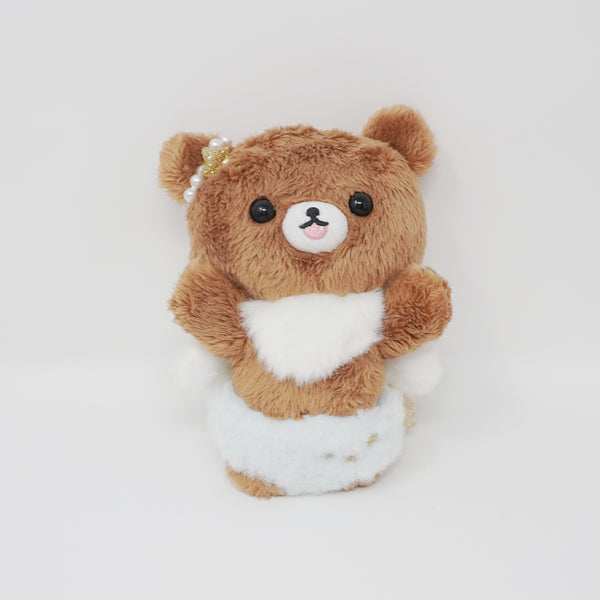 (No Tags, Keychain) 2020 Chairoikoguma Plush Keychain - Fluffy Angel Theme - Rilakkuma