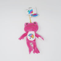 2018 Magenta Pink Pickles the Frog Plush Keychain with Umbrella Embroidery