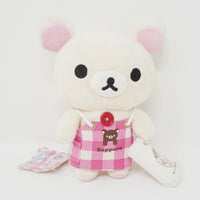 2011 Korilakkuma Pink Apron Plush - Sapporo Rilakkuma Store Opening Limited Hokkaido - San-X