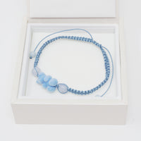 Relaxing Blue Double Stone Trio - Mary Bear Lucky Bracelet