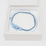 Relaxing Blue Double Stone Trio - Mary Bear Lucky Bracelet