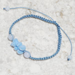 Relaxing Blue Double Stone Trio - Mary Bear Lucky Bracelet