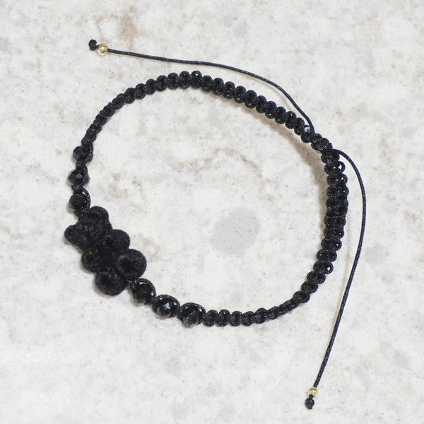 Twinkling Black Trio - Mary Bear Lucky Bracelet