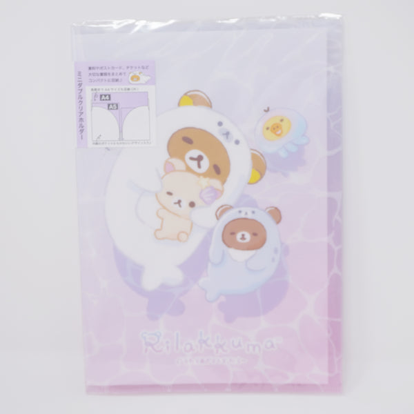 2024 Mini Double Clear File A - Rilakkuma Sea Theme