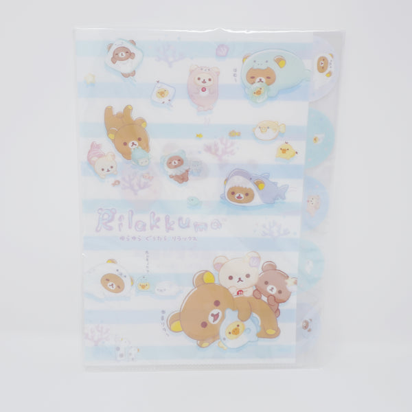 2024 5 Pocket Index Holder Pattern A - Rilakkuma Sea Theme - San-X