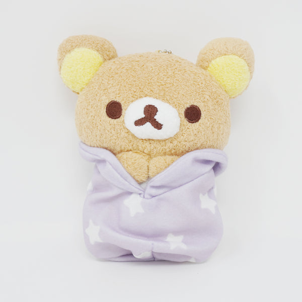 2020 Rilakkuma in Sleeping Bag Fuzzy Plush Prize Keychain - Pajama Party