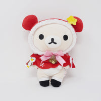 2011 Korilakkuma Winter Red Cape with Bell Plush - Christmas Rilakkuma - San-X