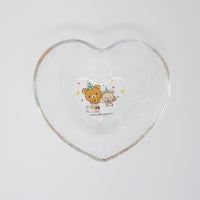 2010 Mister Donut Rilakkuma Heart Glass Bowl Pair - Misdo Rilakkuma Christmas - San-X