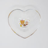 2010 Mister Donut Rilakkuma Heart Glass Bowl Pair - Misdo Rilakkuma Christmas - San-X