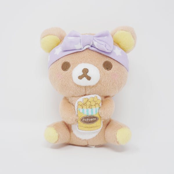 2019 Rilakkuma with Popcorn - Rilakkuma Pajama Party Plush Prize Keychain - San-X