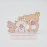 2024 Rilakkuma, Chairoikoguma & Korilakkuma Eating Acrylic Stand - Korilakkuma's Full of Strawberry Day - Rilakkuma - San-X