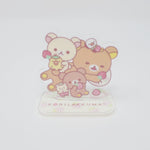 2024 Rilakkuma, Chairoikoguma & Korilakkuma on Cushion Acrylic Stand - Korilakkuma's Full of Strawberry Day - Rilakkuma - San-X