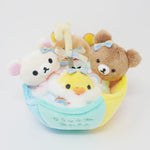 2021 Rilakkuma, Korilakkuma, Chairoikoguma, Kiiroitori Umbrella Plush Set - Fan Club Limited - San-X