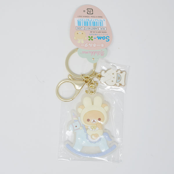 2021 Rilakkuma Rocking Horse Keychain - Usa Usa Bunny Babies - San-X