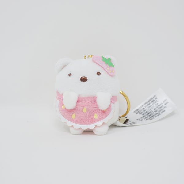 (Unboxed)  Shirokuma Strawberry Blind Box Plush Keychain - San-X Originals Collection Sumikkogurashi