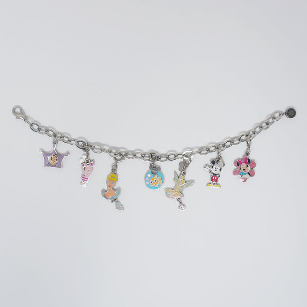 2001 7 Charm Bracelet - Disney Princesses, Pooh, Mickey Mouse & Finding Nemo