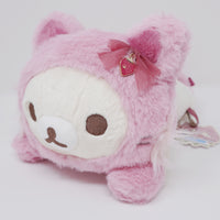 2021 Korilakkuma Lying Cat Neko Plush - Korilakkuma & Strawberry Cat Theme Rilakkuma - San-X